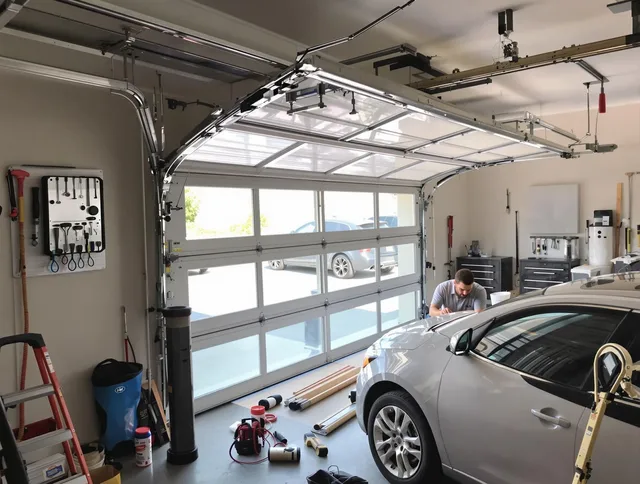 Garage door noise reduction service by Windsor Locks Garage Door Repair in Windsor Locks