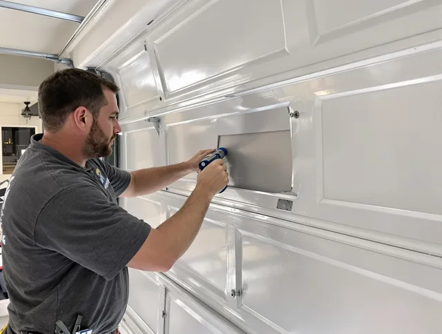 Garage door panel repair by Windsor Locks Garage Door Repair in Windsor Locks
